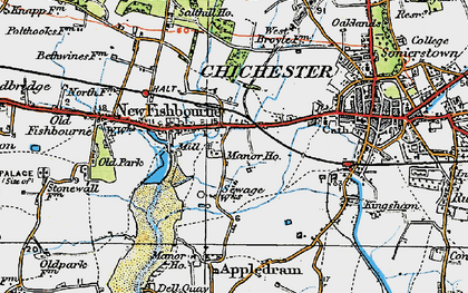 Old map of Manor, The in 1919