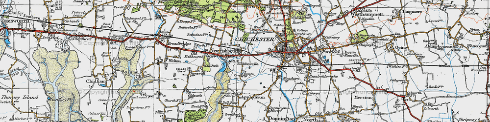 Old map of Manor, The in 1919