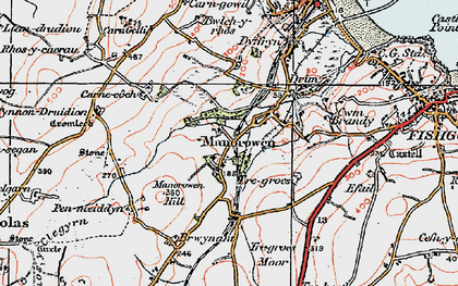 Old map of Manorowen in 1923