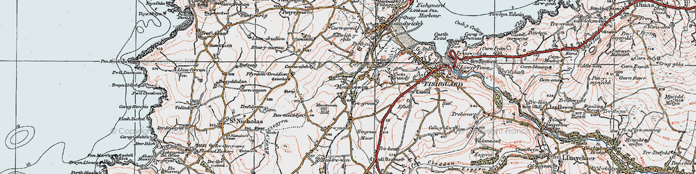Old map of Manorowen in 1923