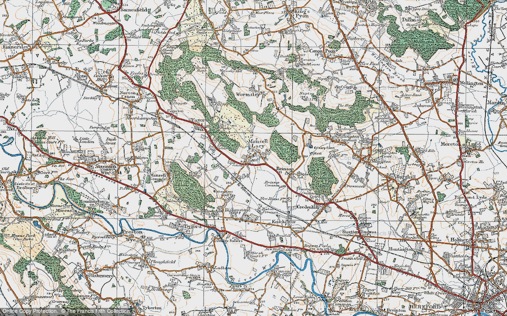 Old Map of Mansel Lacy, 1920 in 1920