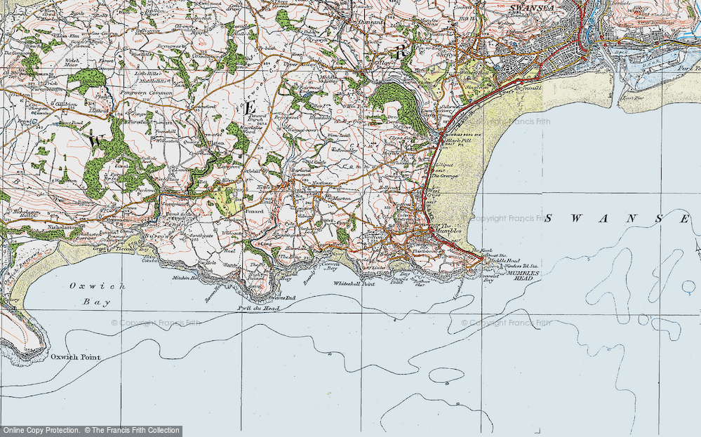 Old Map of Manselfield, 1923 in 1923