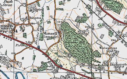 Old map of Mansell Gamage in 1920