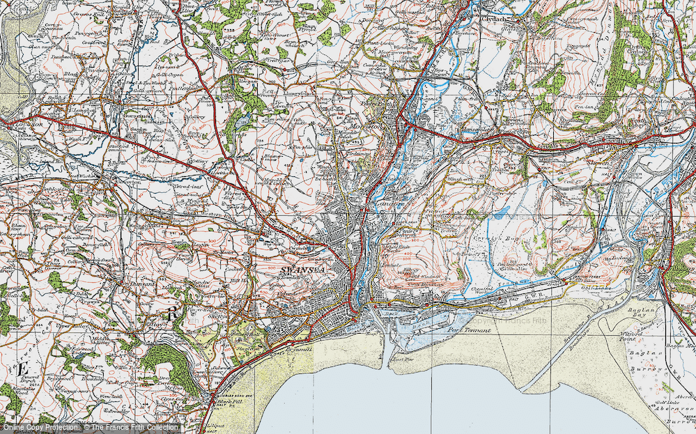 Old Map of Manselton, 1923 in 1923