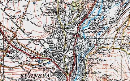 Old map of Manselton in 1923