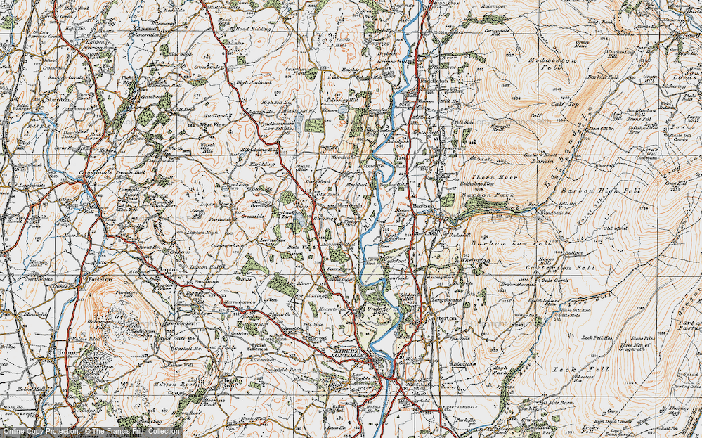 Old Map of Mansergh, 1925 in 1925