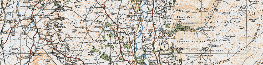 Old map of Mansergh in 1925