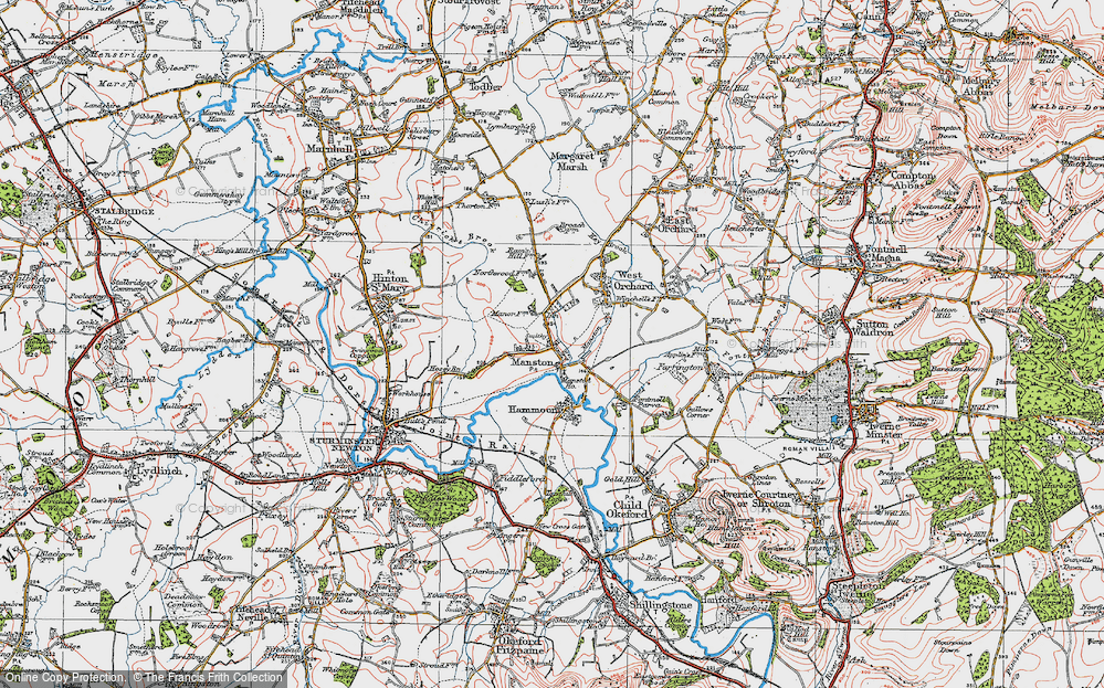 Old Map of Manston, 1919 in 1919