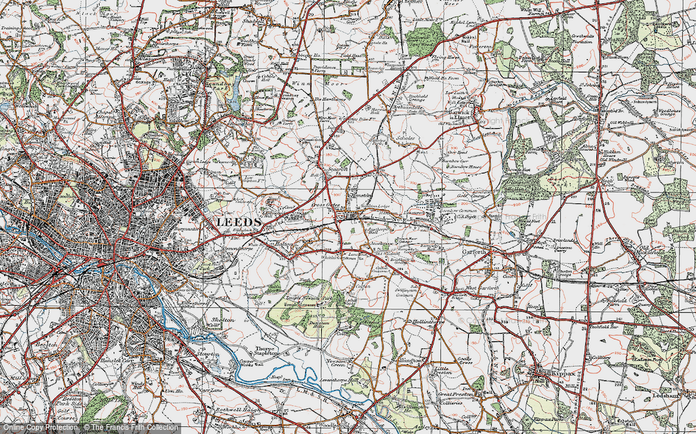 Old Map of Manston, 1925 in 1925