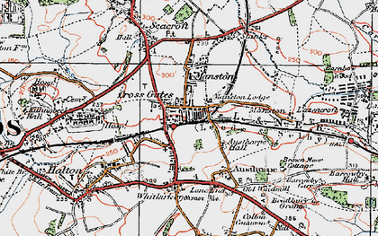 Old map of Austhorpe Hall in 1925