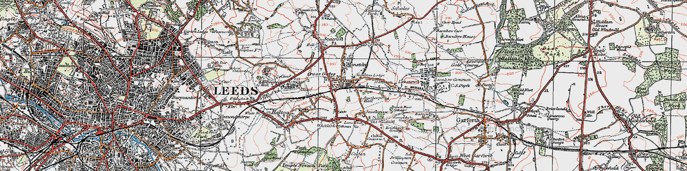 Old map of Manston in 1925