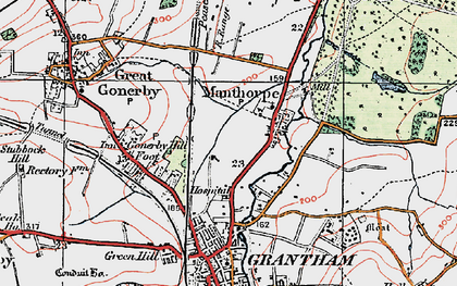 Old map of Manthorpe in 1922
