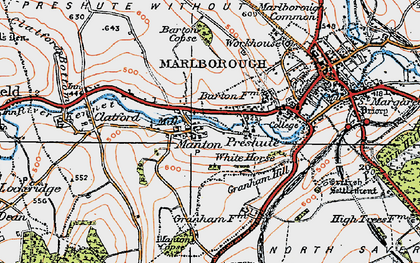 Old map of Barton Copse in 1919