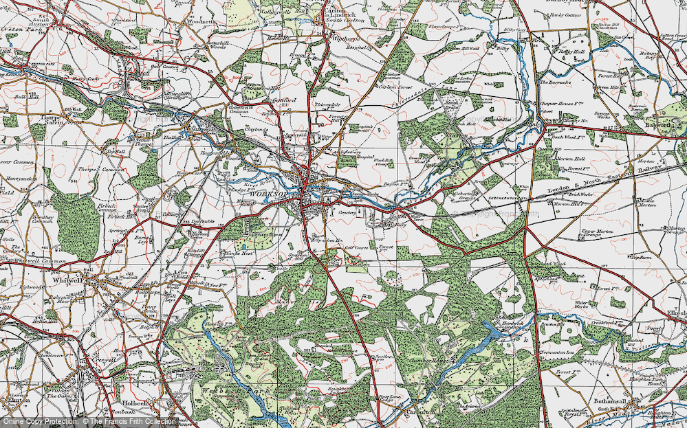 Old Map of Manton, 1923 in 1923