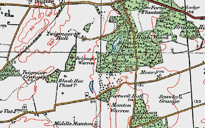 Old map of Black Hoe Plantn in 1923