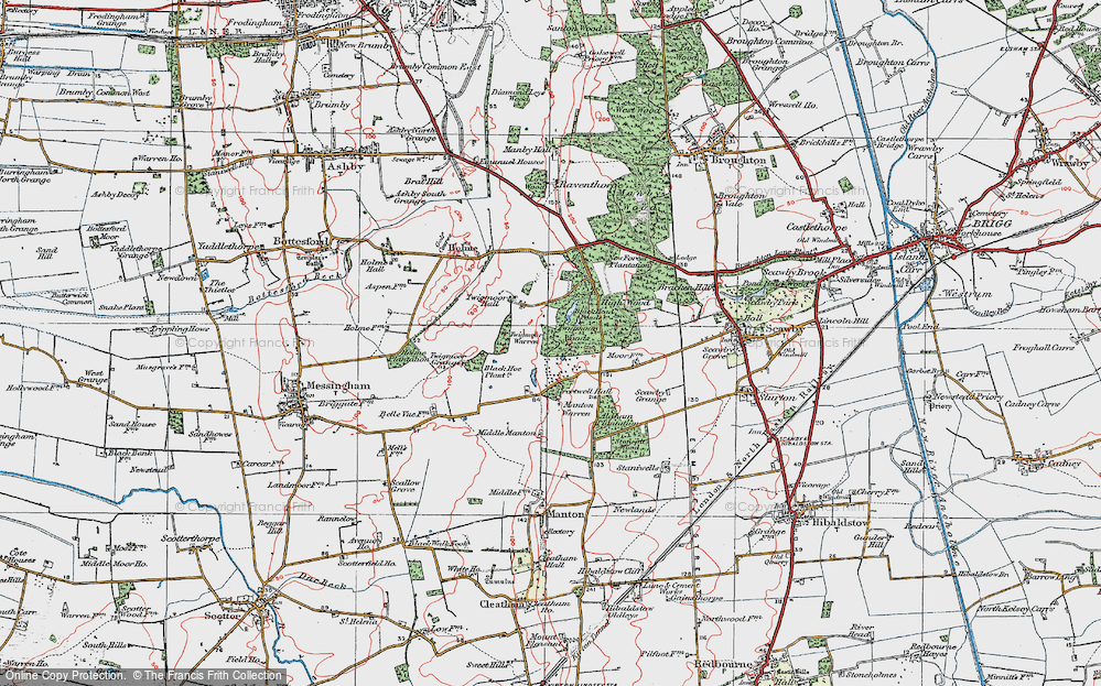 Historic Ordnance Survey Map of Manton Warren, 1923