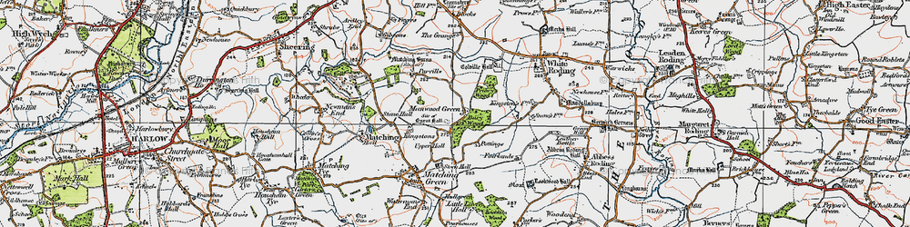 Old map of Manwood Green in 1919