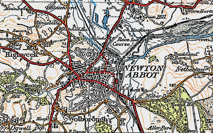 Newton Abbot Photos Maps Books Memories Francis Frith   Map Of Newton Abbot Pop791726 Index Map 