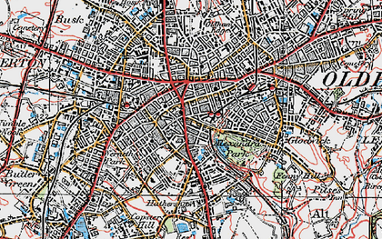 Oldham Photos Maps Books Memories Francis Frith   Map Of Oldham Pop797414 Index Map 