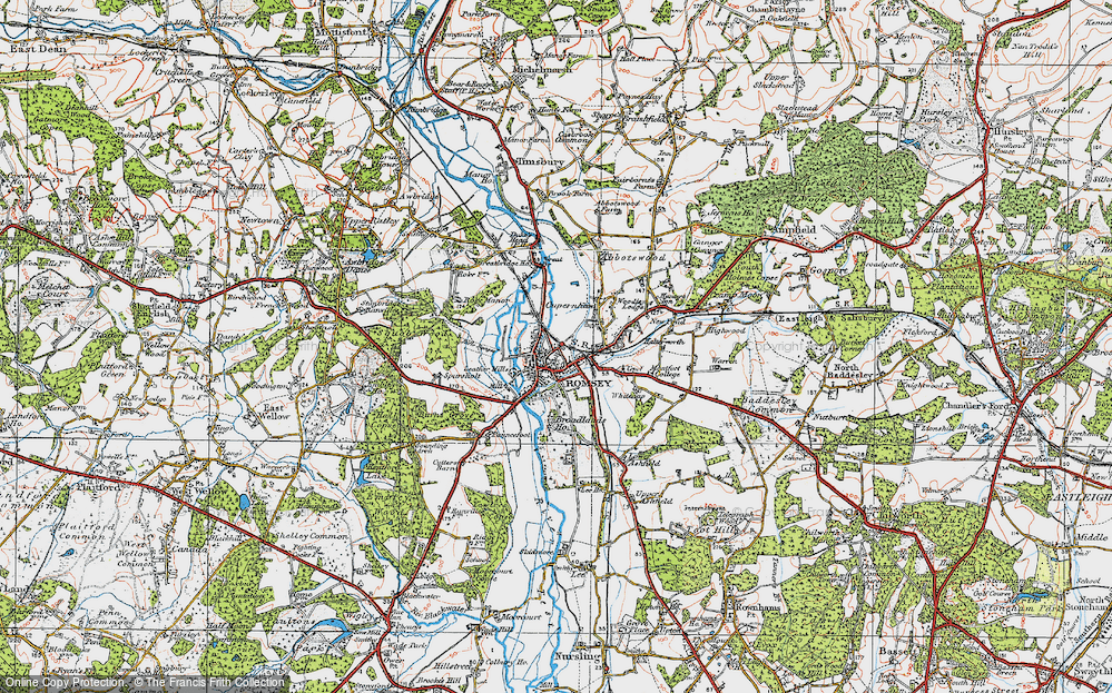 Old Maps Of Romsey Francis Frith   Map Of Romsey Pop819583 Large 