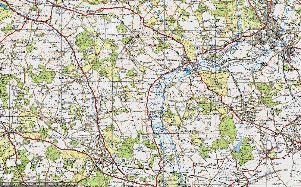 Old Map of Maple Cross, 1920 in 1920