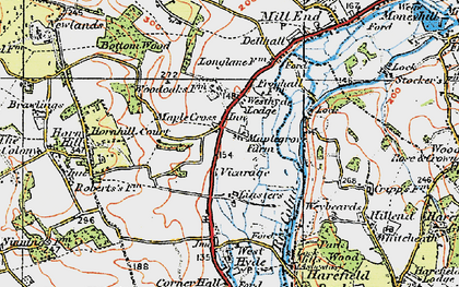 Old map of Maple Cross in 1920
