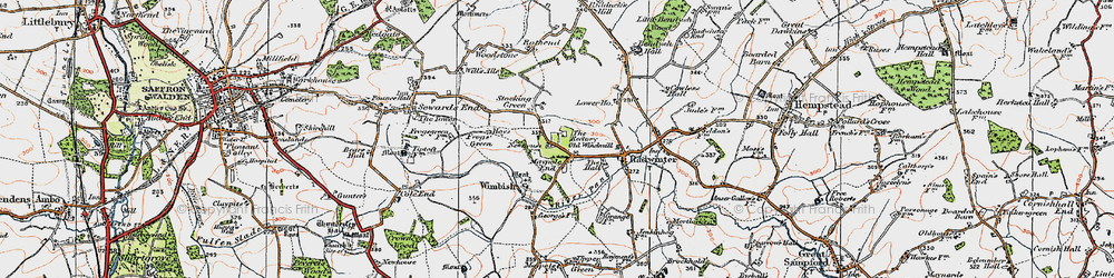 Old map of Maple End in 1920
