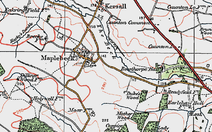 Old map of Beesthorpe Hall in 1923
