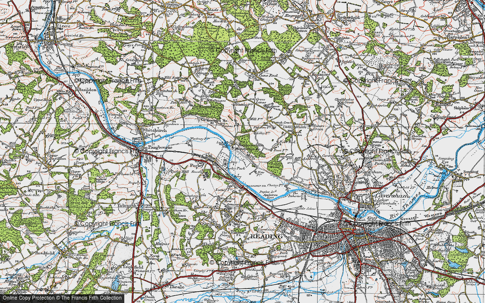 Old Map of Mapledurham, 1919 in 1919