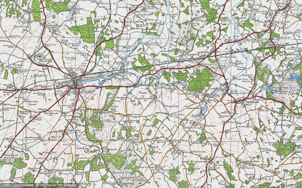 Old Map of Mapledurwell, 1919 in 1919