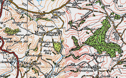 Old map of Mapperton in 1919