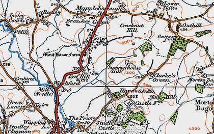 Old map of Mappleborough Green in 1919
