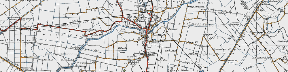 Old map of March in 1922