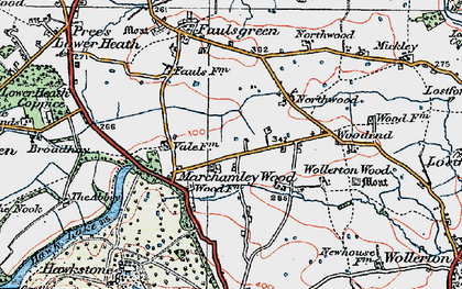 Old map of Marchamley Wood in 1921