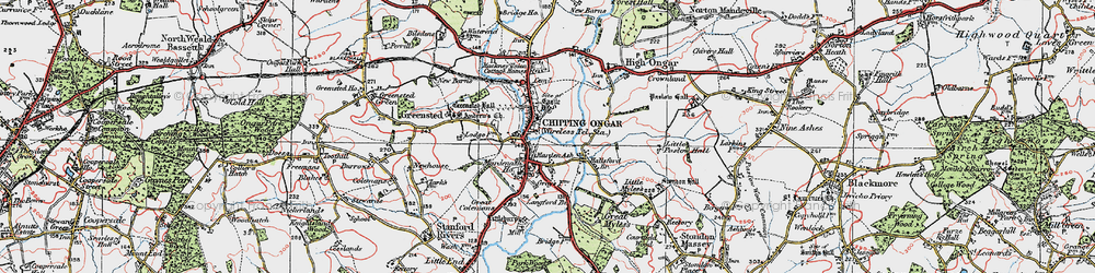 Old map of Marden Ash in 1920