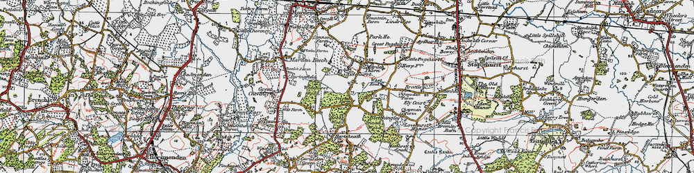 Old map of Widehurst in 1921