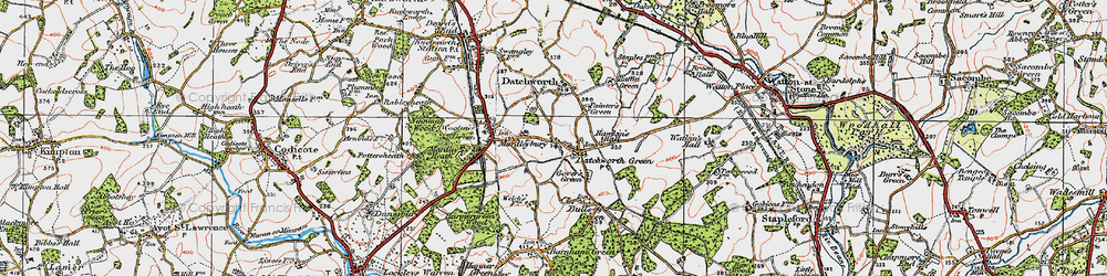 Old map of Mardleybury in 1920