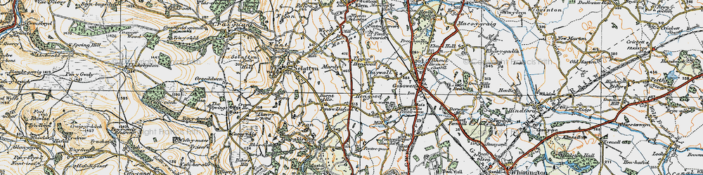 Old map of Mardy in 1921