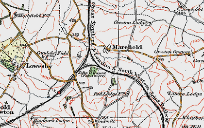 Old map of Marefield in 1921