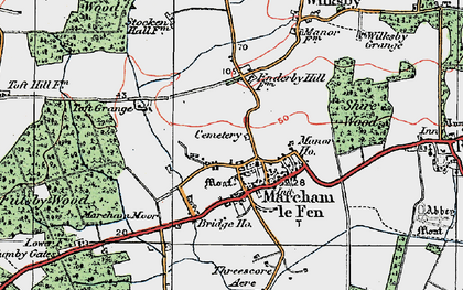 Old map of Mareham le Fen in 1923