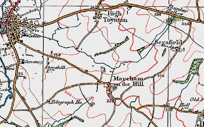 Old map of Mareham on the Hill in 1923