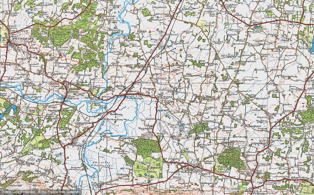 Old Map of Historic Map covering Lickfold in 1920