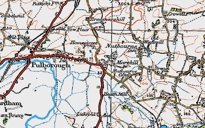Old map of Marehill in 1920