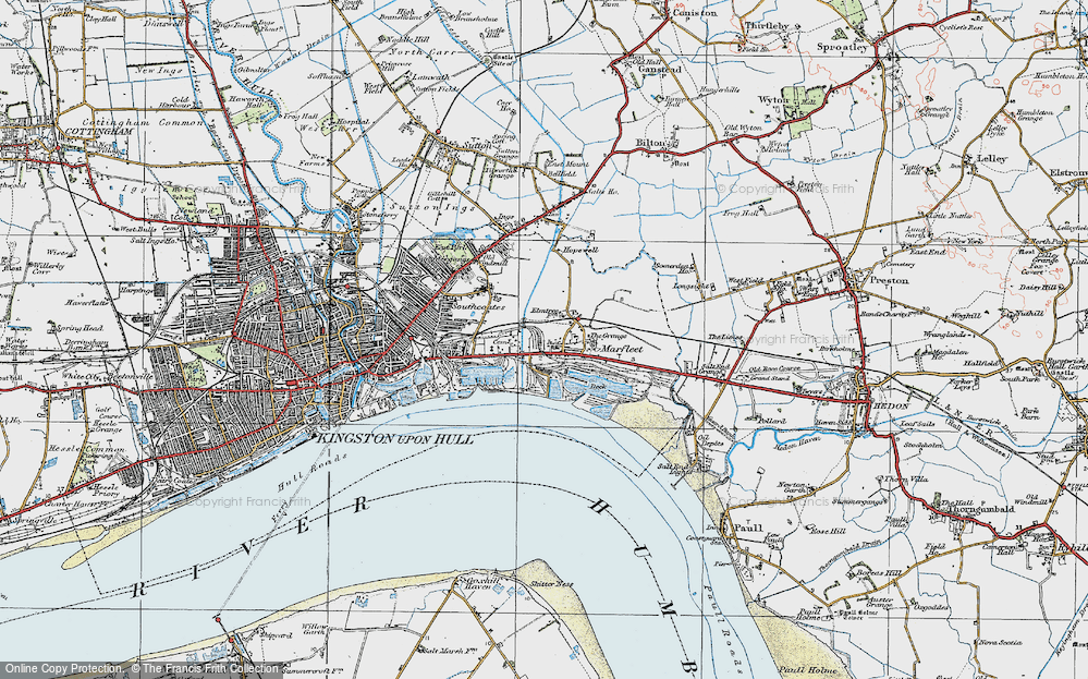 Old Map of Marfleet, 1924 in 1924