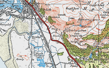 Old map of Margam in 1922