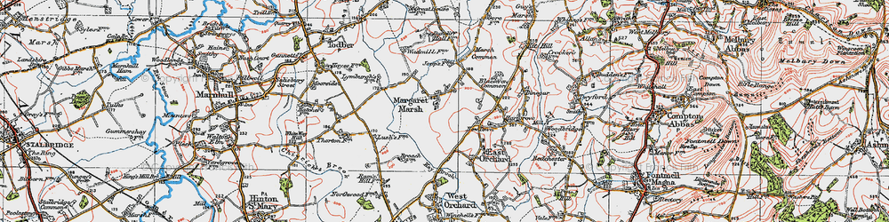 Old map of Margaret Marsh in 1919