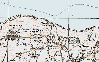 Old map of Mariandyrys in 1922