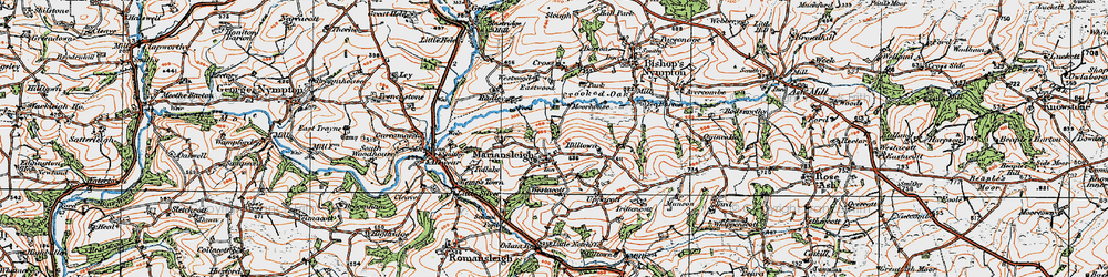 Old map of Mariansleigh in 1919