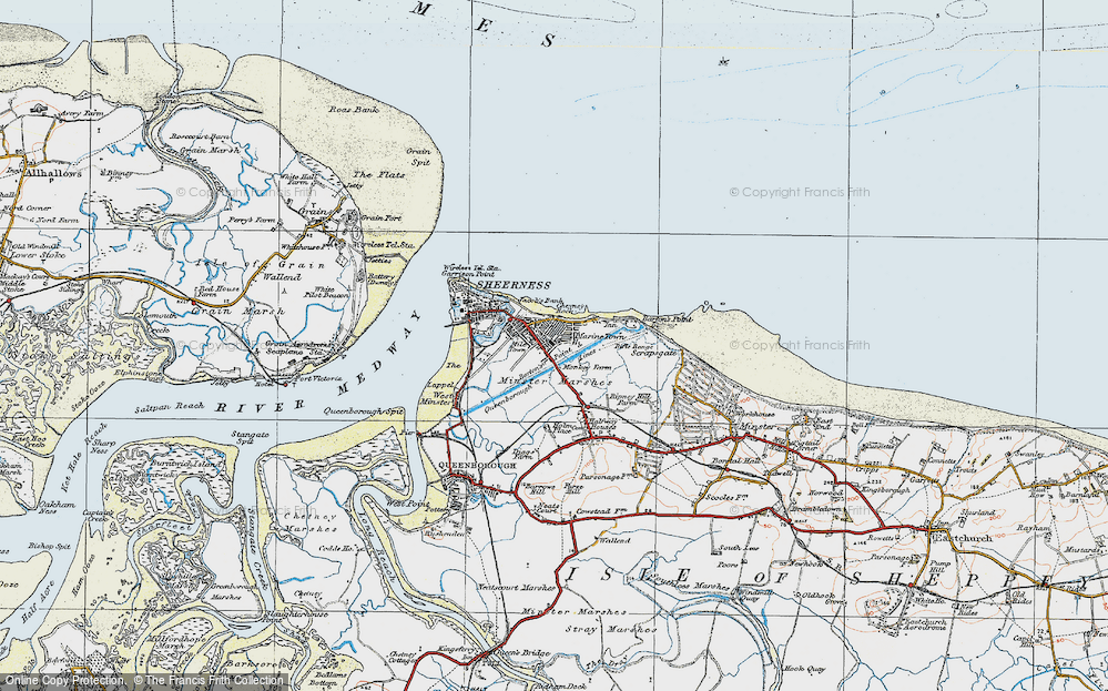 Old Map of Marine Town, 1921 in 1921