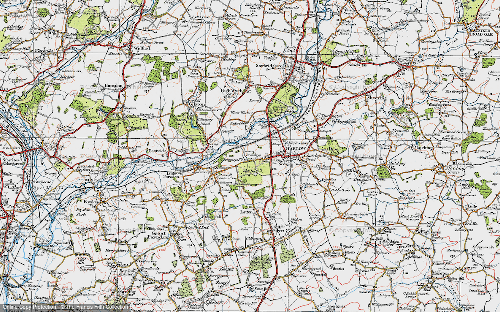 Old Map of Mark Hall North, 1919 in 1919